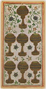 The Seven of Cups, Facsimile of a Tarot Card from the 